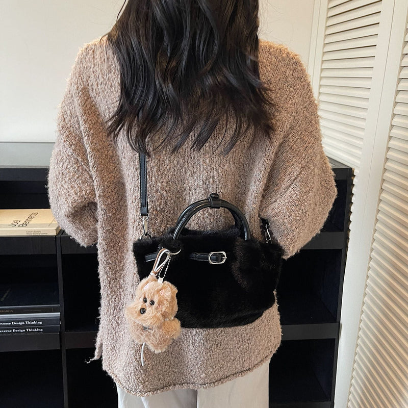 Women's Plush Wool Cloud Cartoon Handbags