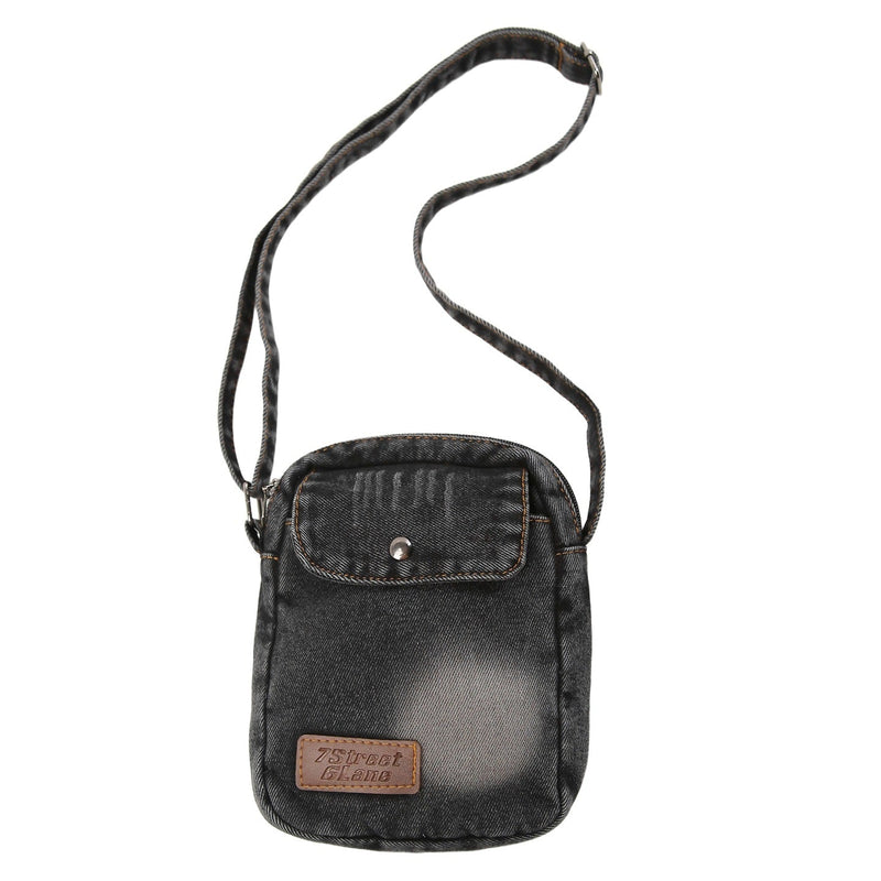 Simple Denim Square Shoulder Bag for College Students