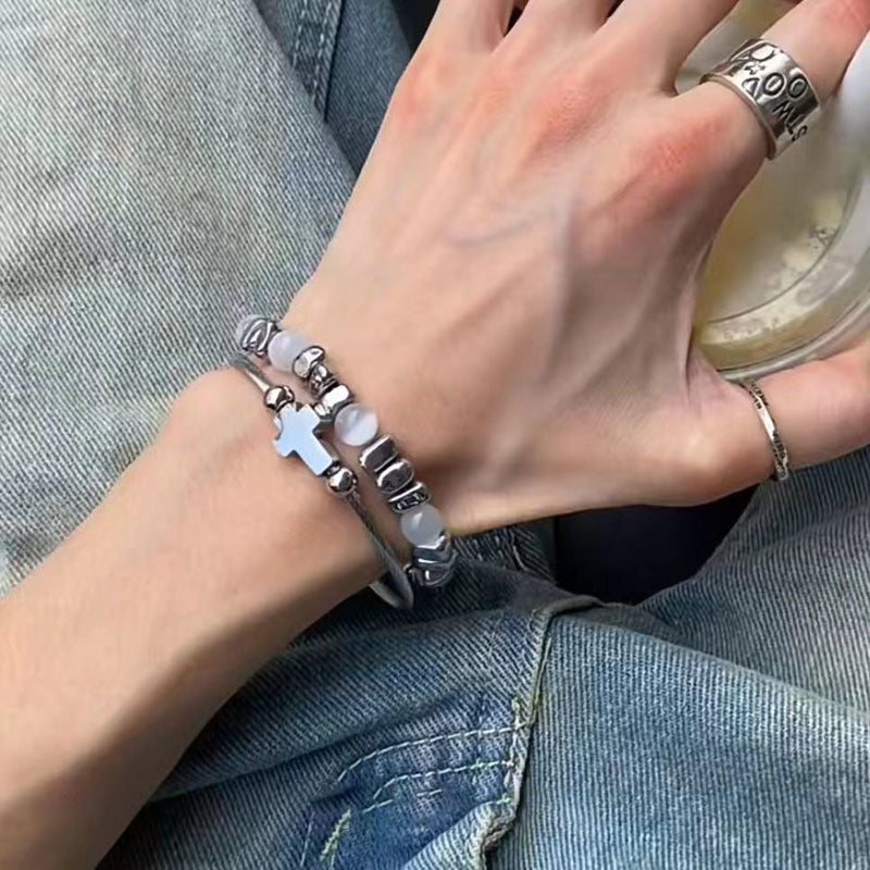 Cross and Cat-Eye Bracelet Collection