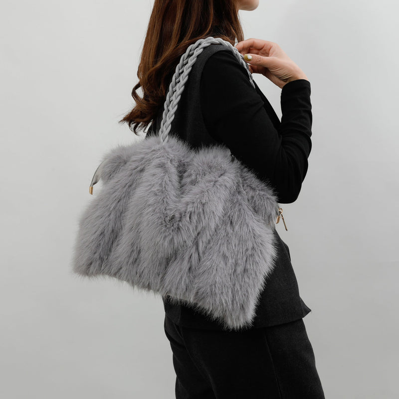 Premium Plush Fashionable Lazy Bag Large Capacity Shoulder Tote