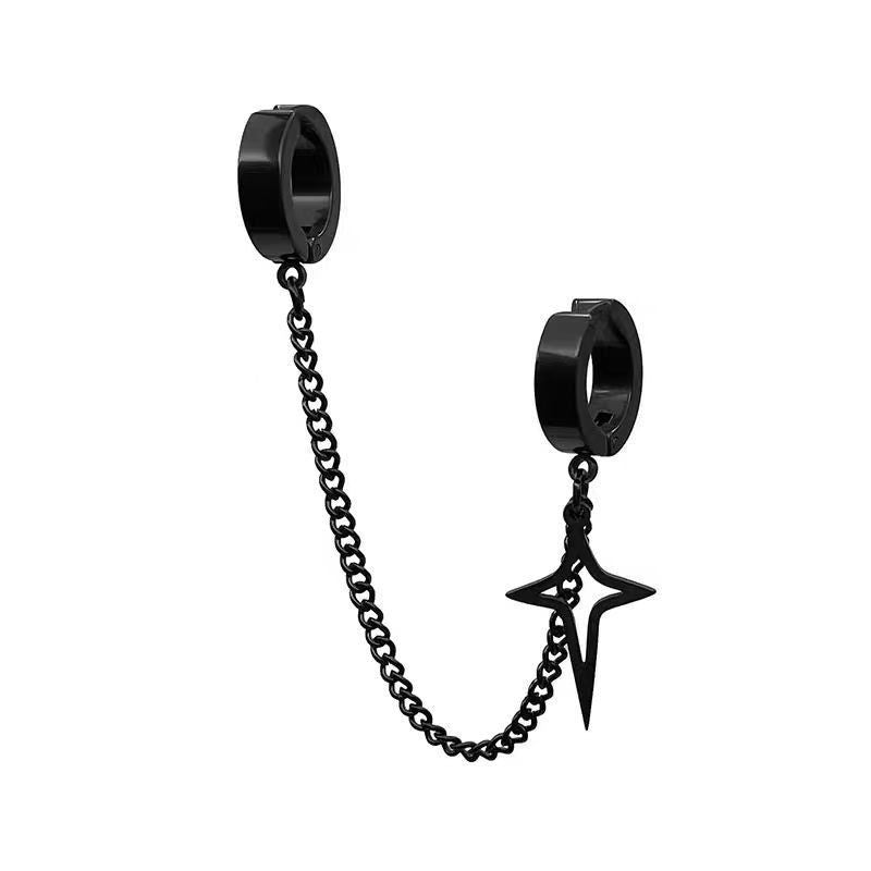 Four-Point Star Chain Ear Cuff