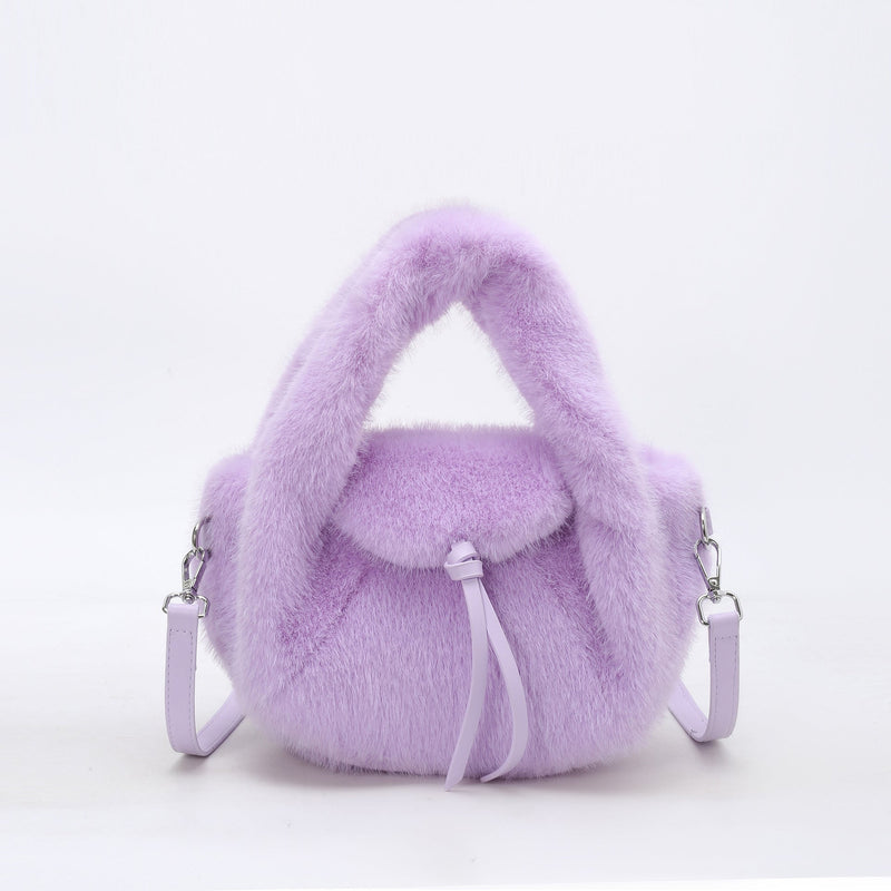 Versatile Portable Small Bag - Simple Plush Fashion Shoulder Bag