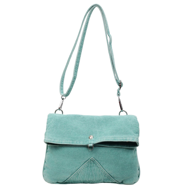 Retro Denim Shoulder Bag for Women - Large Capacity Commuter Envelope Bag