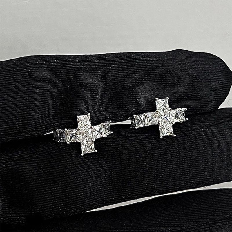 Crystal Zircon Cross Ear Cuff