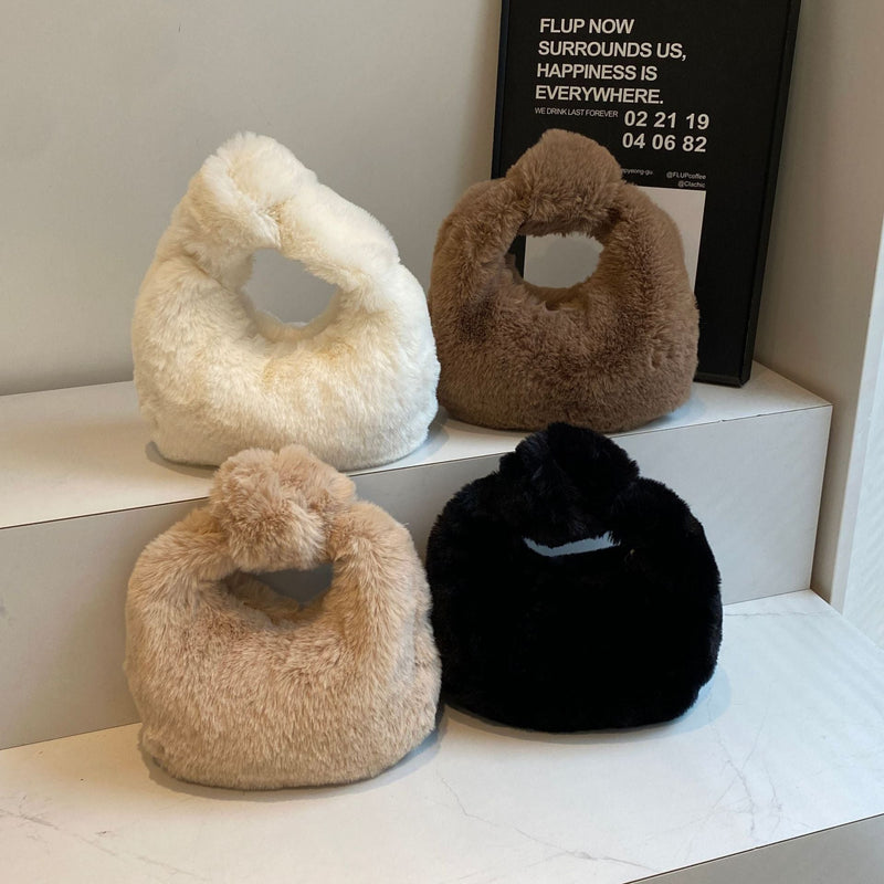 Plush Handbag Women's Versatile Dinner Bag