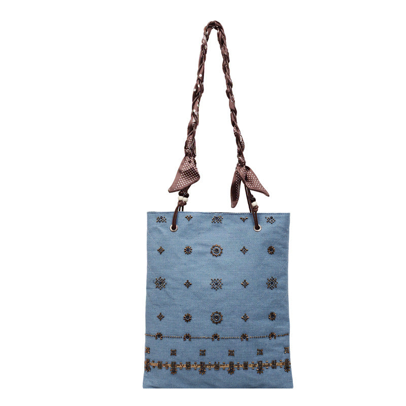 Retro Sequined Tote Bag for Women