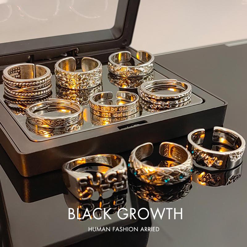 Vintage Symbol Adjustable Ring Collection