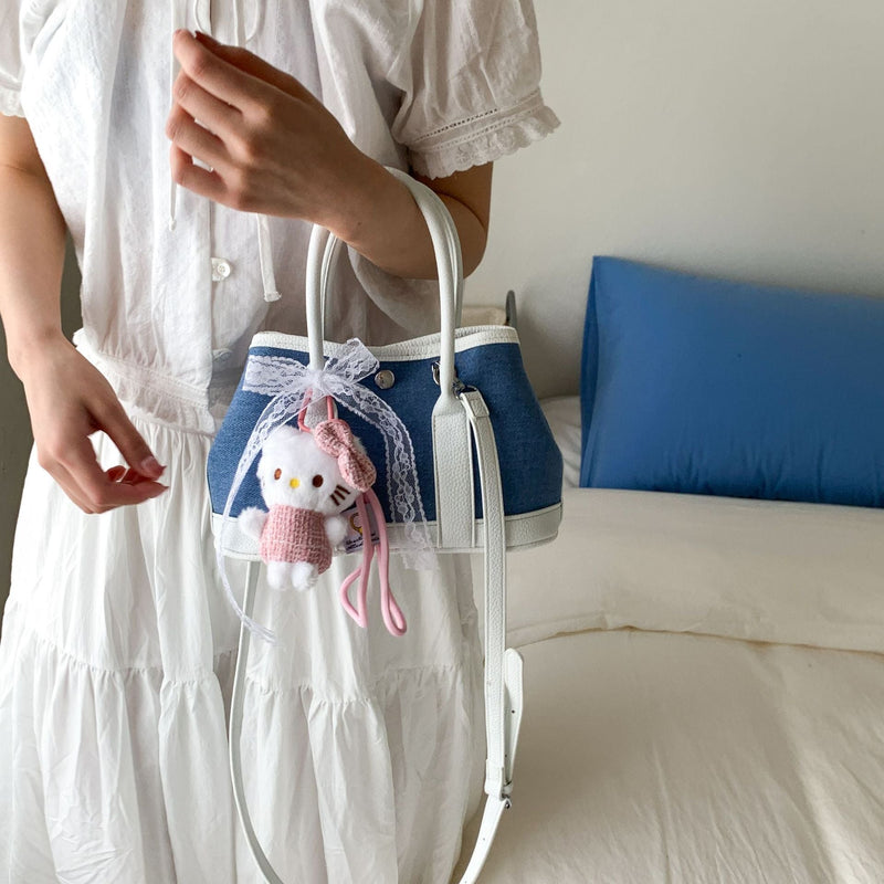 Dongdaemun Denim Mini Tote Shoulder Bag