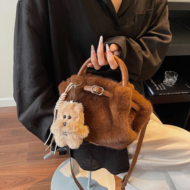 Women's Plush Wool Cloud Cartoon Handbags