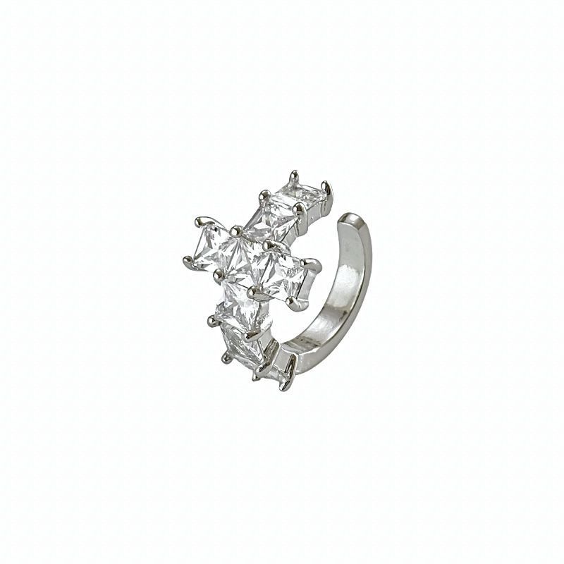 Crystal Zircon Cross Ear Cuff