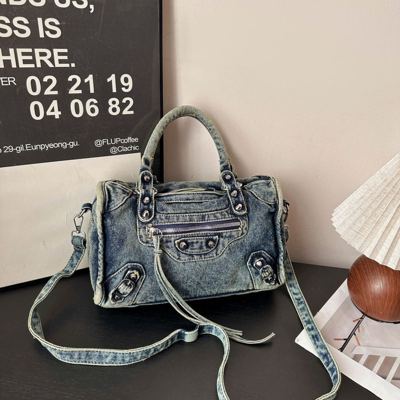 Retro Denim Locomotive Bag - Spice Girl Messenger Bag