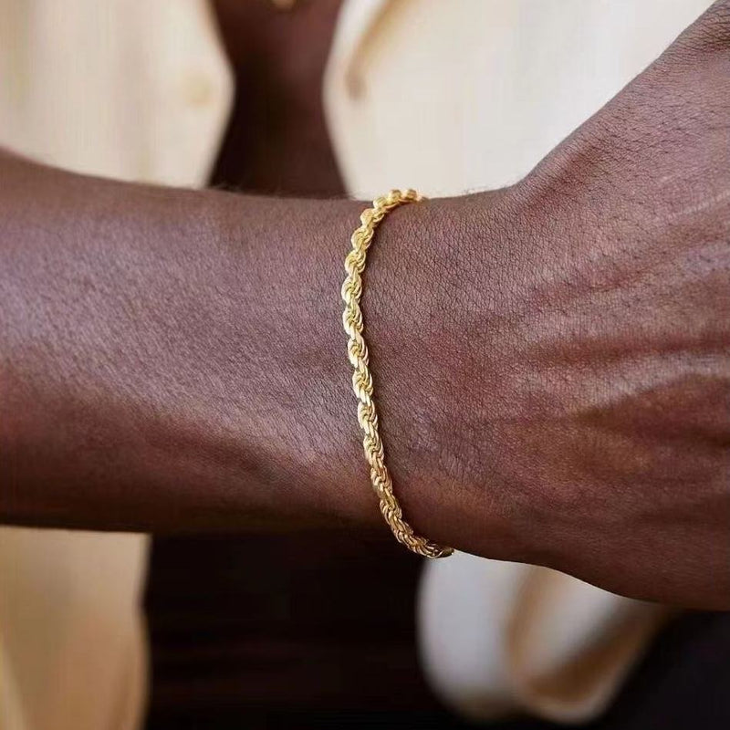 Twisted Cuban Chain Bracelet