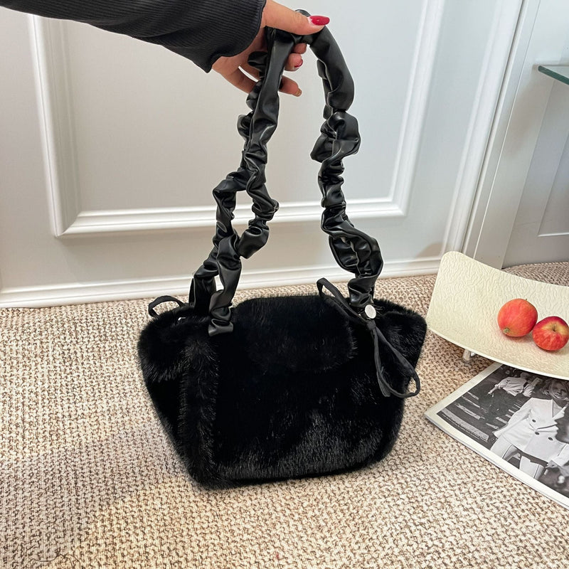 Cute Plush Vegetable Basket Shoulder Bag