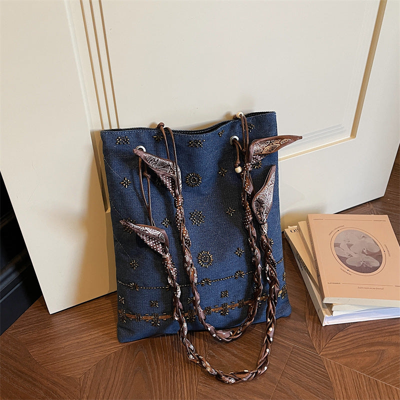 Retro Sequined Tote Bag for Women