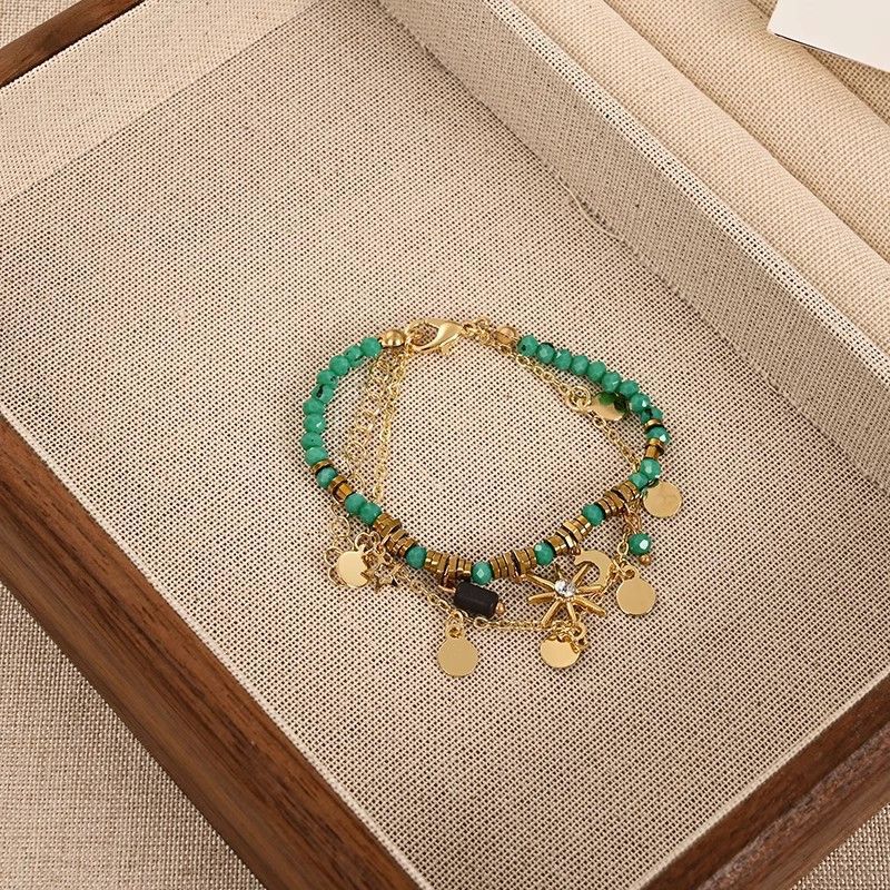 Bohemian Sunflower Double-Layer Beaded Bracelet