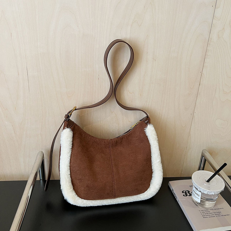 Retro Matte Messenger Bag Large Capacity Casual Shoulder Bag