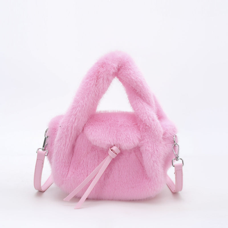 Versatile Portable Small Bag - Simple Plush Fashion Shoulder Bag