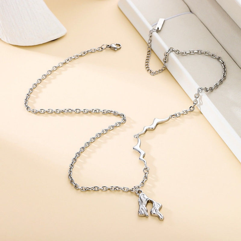 Irregular Lava Pendant Necklace