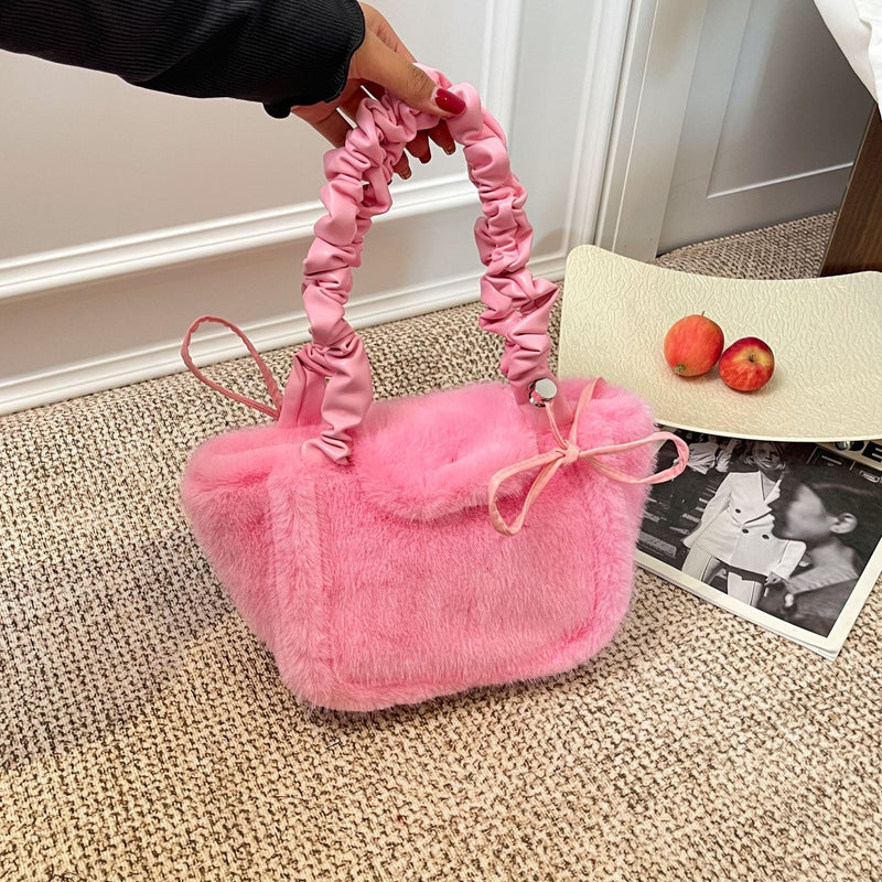Cute Plush Vegetable Basket Shoulder Bag