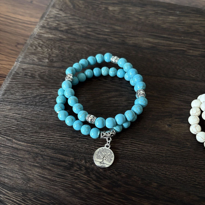 Vintage Turquoise Evergreen Bracelet Set