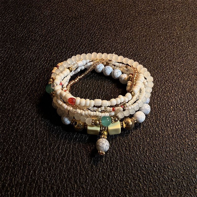 Vintage Mixed Stone Layered Bracelet