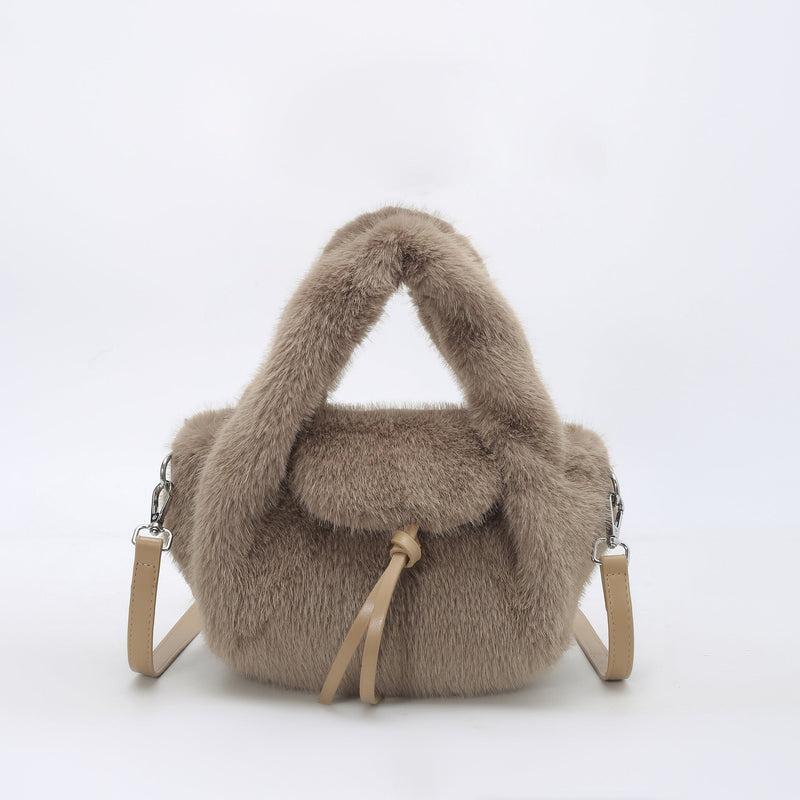 Versatile Portable Small Bag - Simple Plush Fashion Shoulder Bag