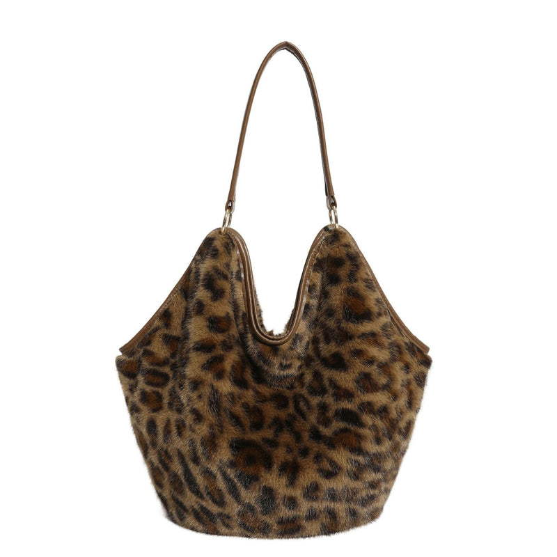 Leopard Print Tote Bag Personalized Multi-Functional Shoulder Bag