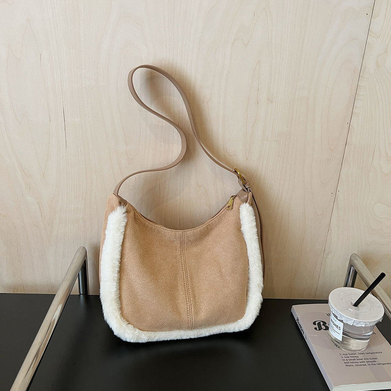 Retro Matte Messenger Bag Large Capacity Casual Shoulder Bag
