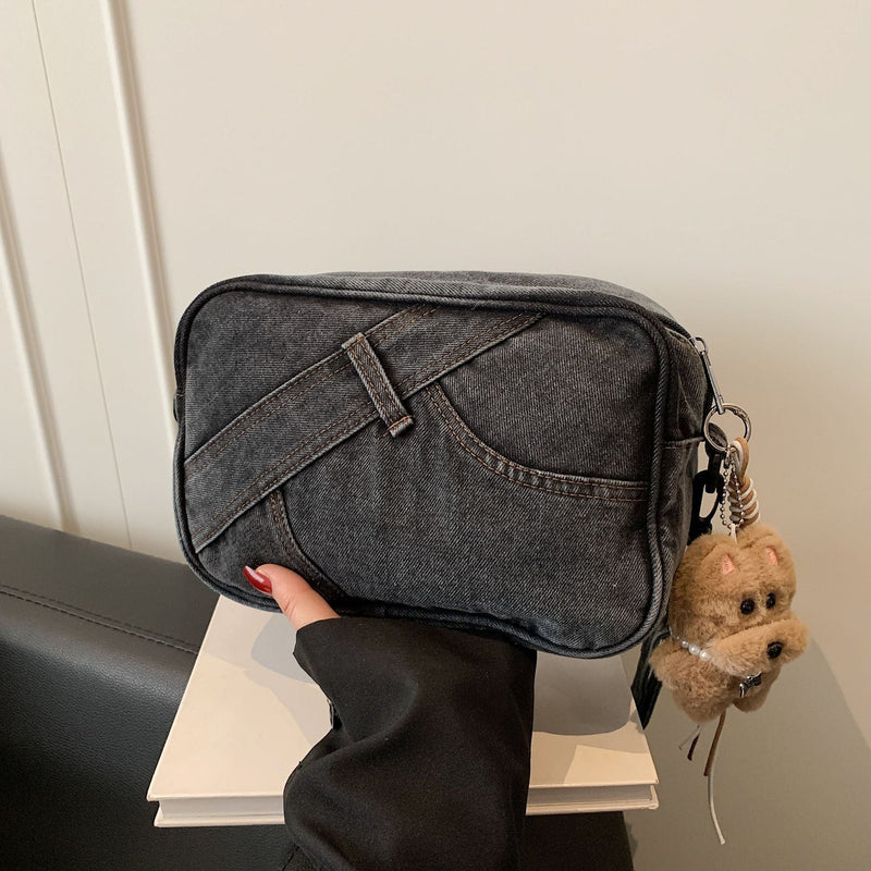 Denim Small Square Bag Versatile Shoulder Messenger Bag