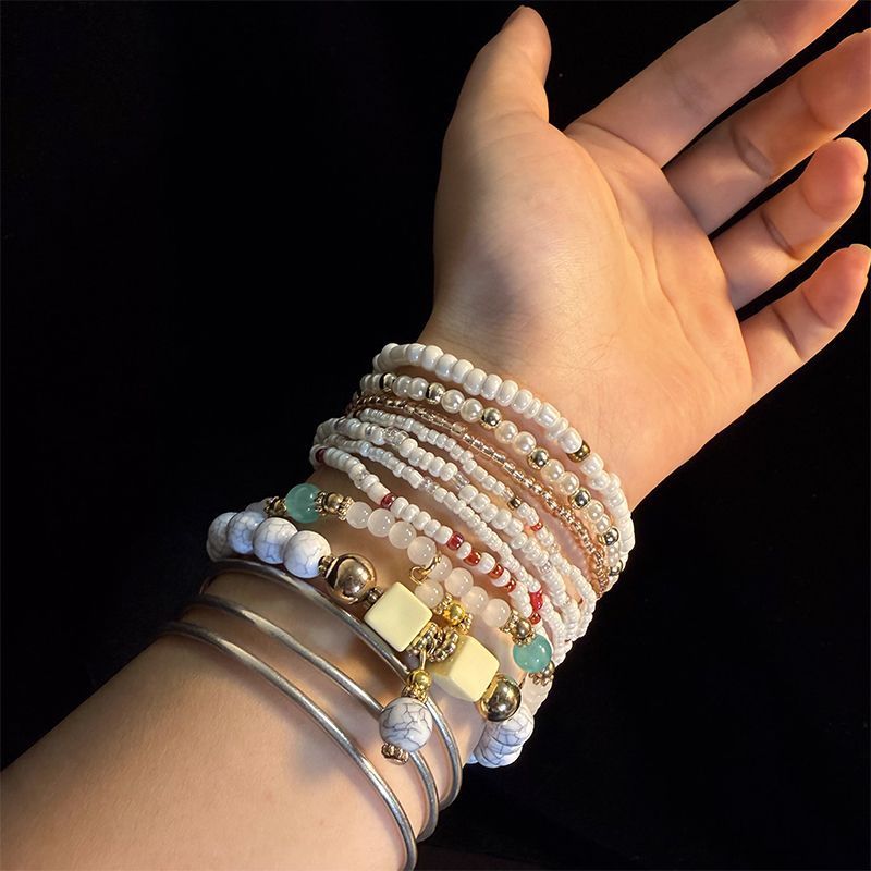 Vintage Mixed Stone Layered Bracelet