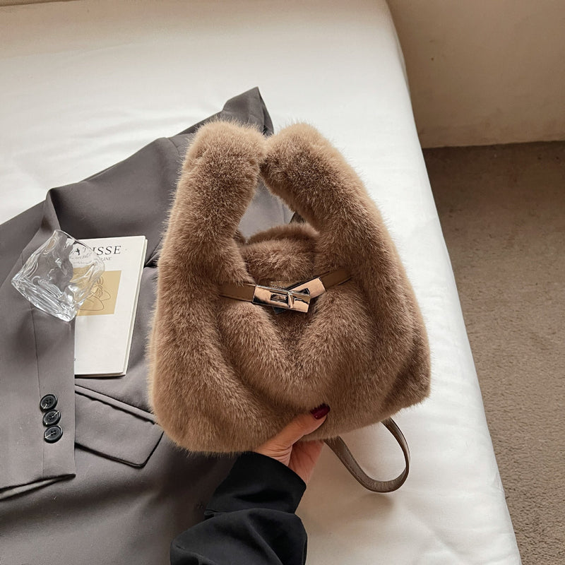 Cute Solid Color Chain Crossbody Bag for Women