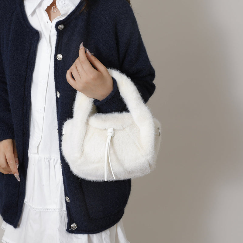 Versatile Portable Small Bag - Simple Plush Fashion Shoulder Bag