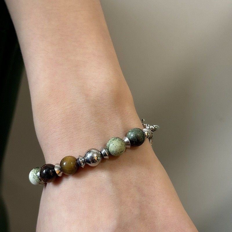 Vintage Mixed-Metal Stainless Steel Bracelet