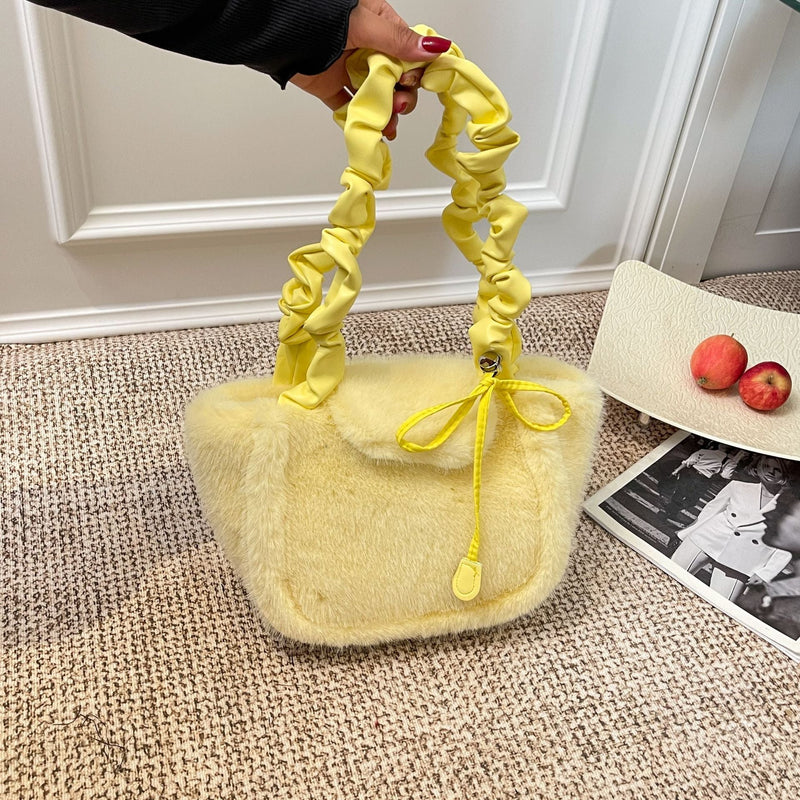 Cute Plush Vegetable Basket Shoulder Bag