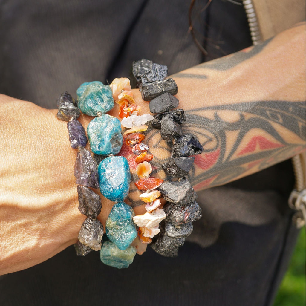 Raw Blue Apatite Bracelet
