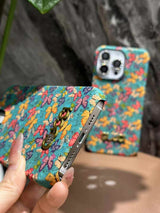 Vintage Oil Painting Wood Grain iPhone Case