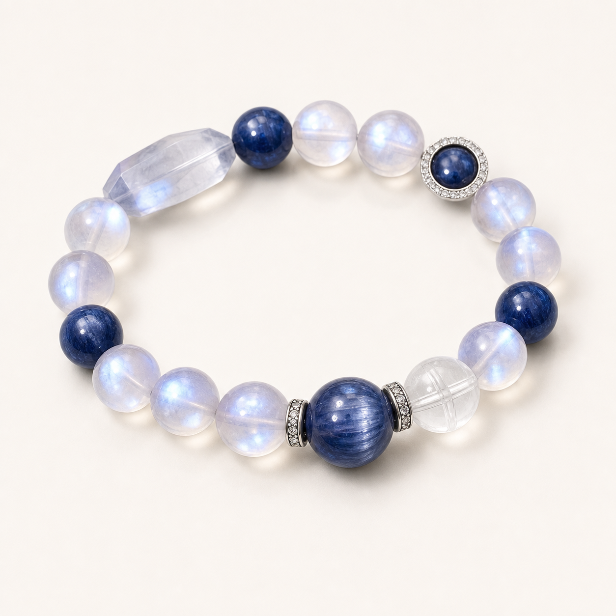Handcrafted Moonstone & Kyanite Energy Bracelet