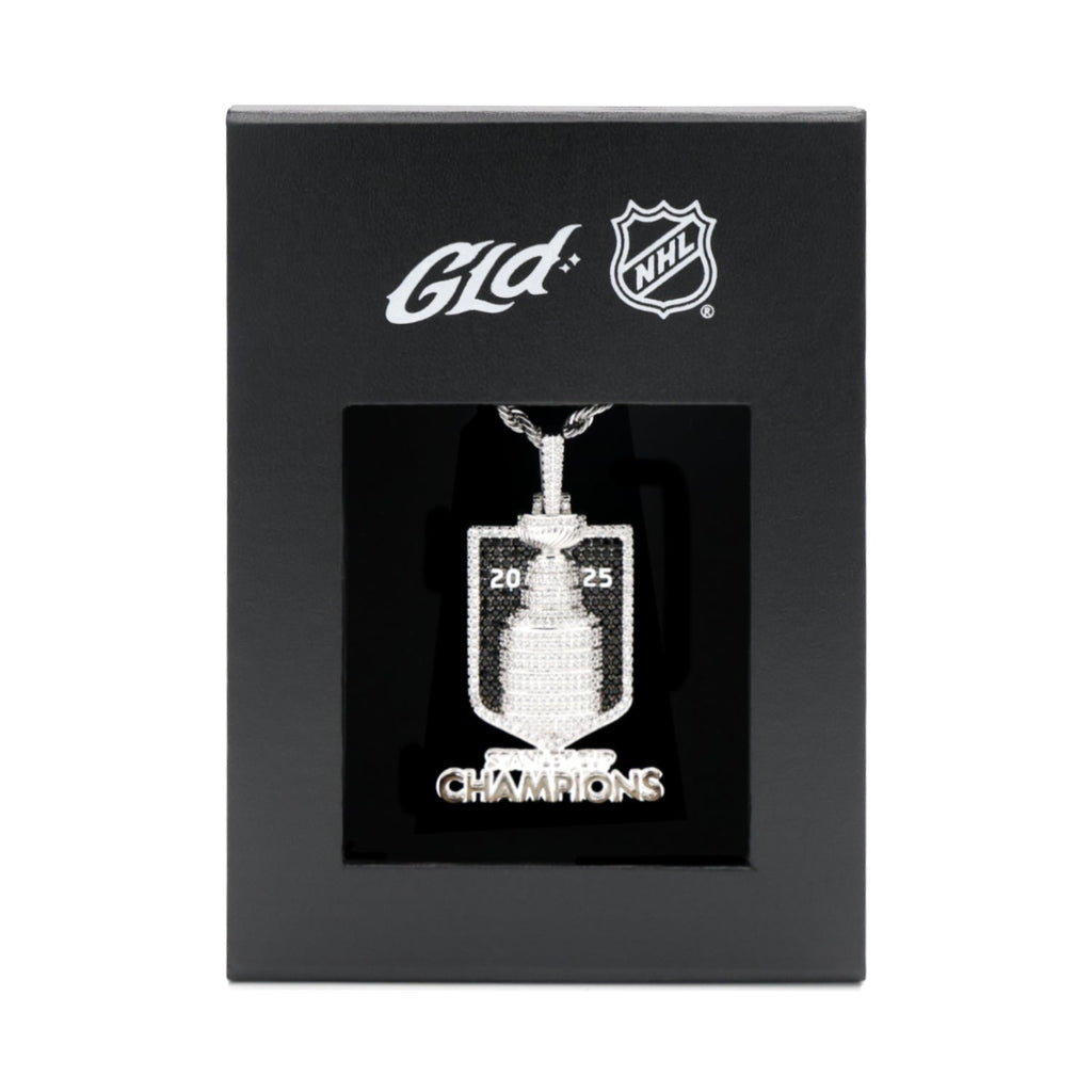 2025 Stanley Cup Official NHL Championship Pendant with 20" Rope Chain in White Gold