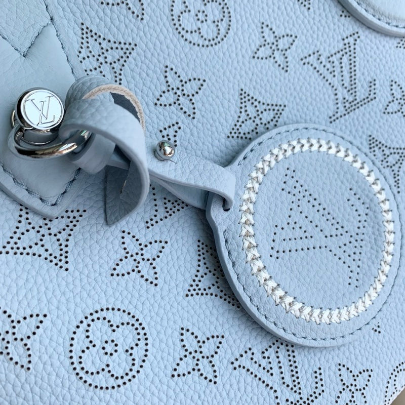 Blue Perforated Small Tote Bag